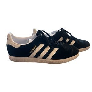 adidas Gazelle Black Suede with White Accents